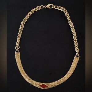 #215 Metropolitan Museum of Modern Art Vintage Goldtone Celtic Necklace
